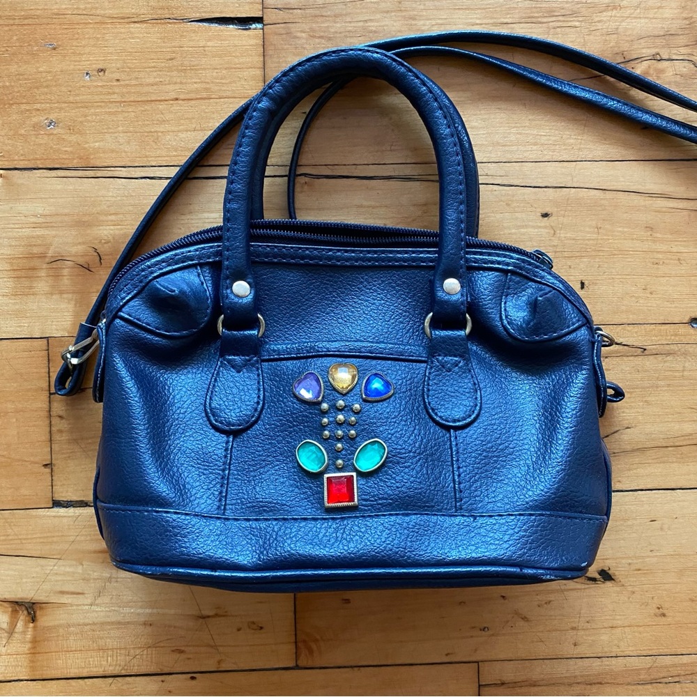 💙 Vintage Little Costume Handbag with Gemstone Accents